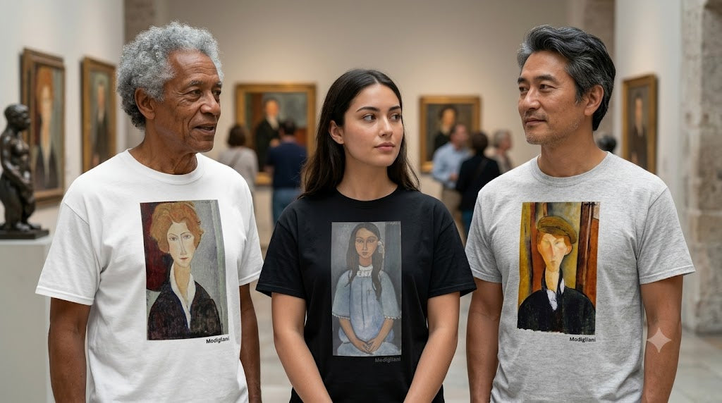 Why Modigliani's Faces Look "Wrong" (And Why That's Exactly Why We Love Them on a T-Shirt)