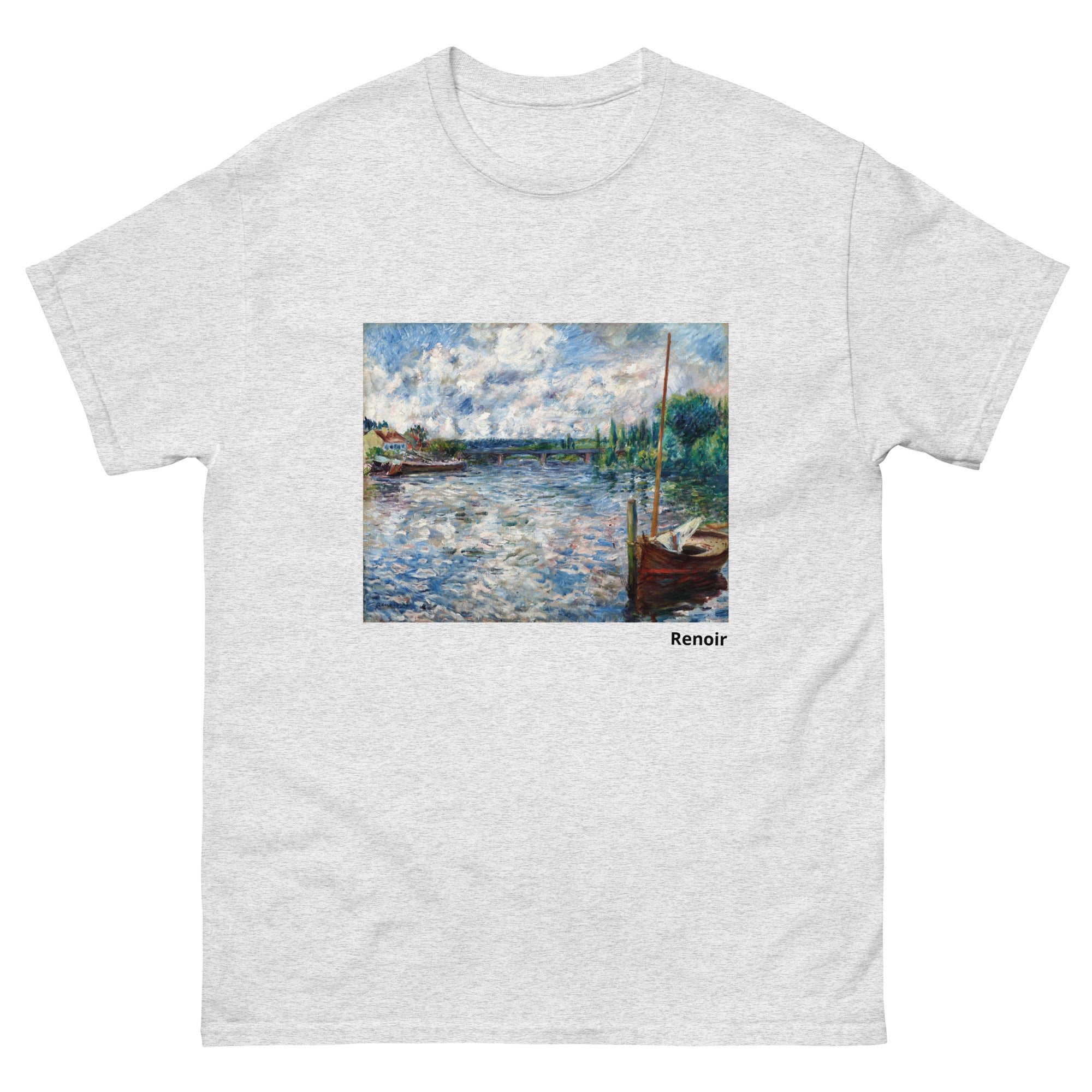 Unisex classic tee featuring Renoir's impressionist river scene The Seine at Chatou