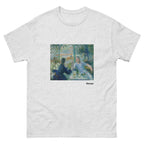 Unisex classic tee featuring Renoir's impressionist painting The Rowers on the water