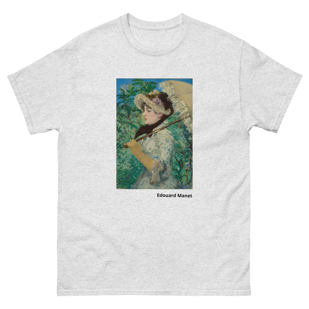 Unisex classic tee featuring Manet's impressionist portrait of a woman known as Jeanne