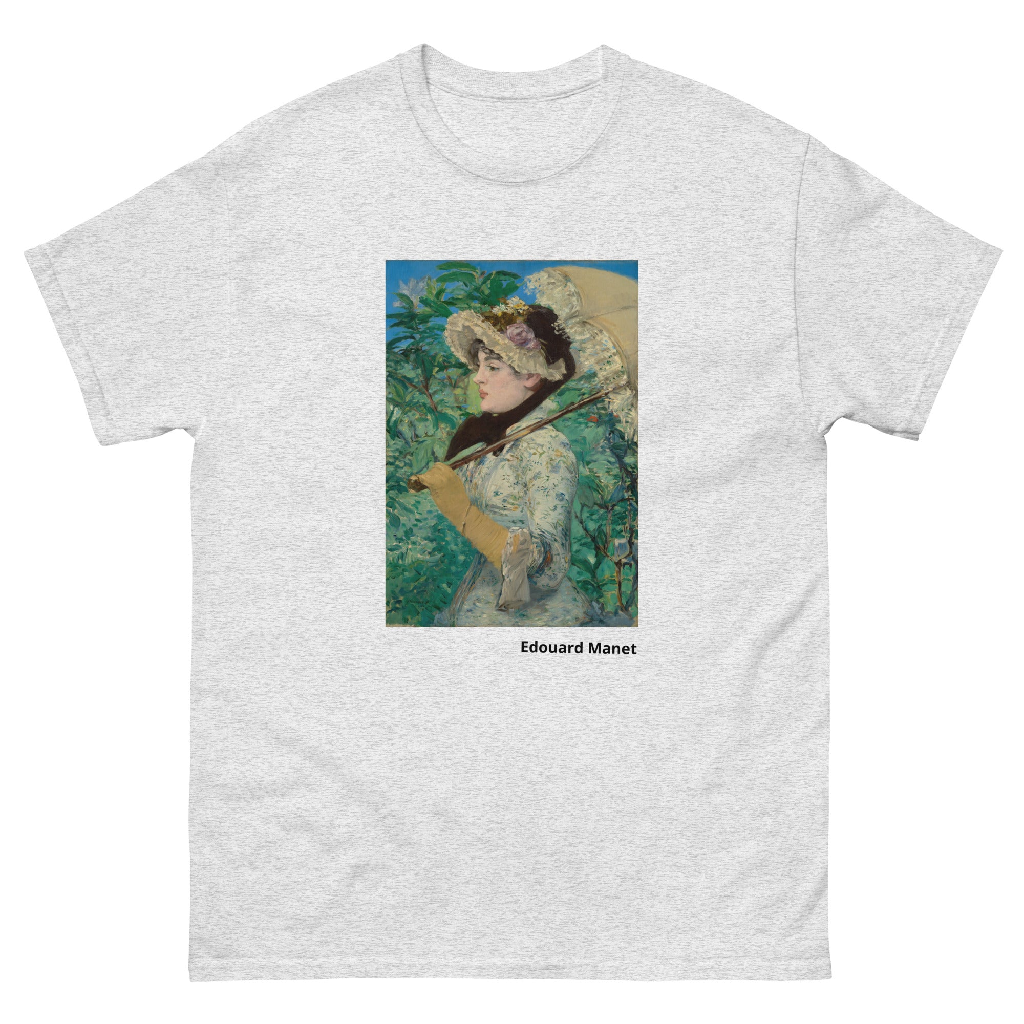 Unisex classic tee featuring Manet's impressionist portrait of a woman known as Jeanne