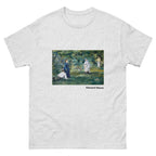 Unisex classic tee featuring Manet's impressionist painting of a garden croquet party scene