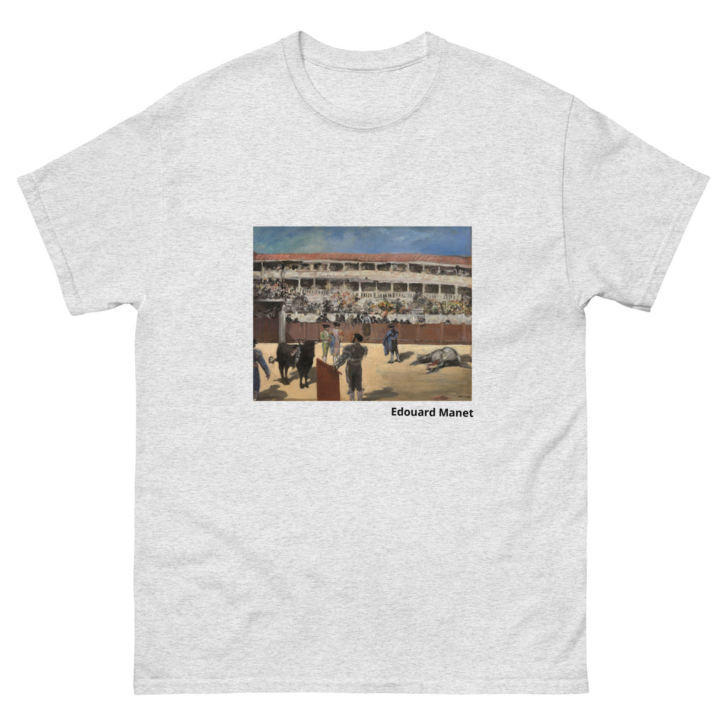 Unisex classic tee featuring Manet's dramatic impressionist painting of a Spanish bullfight
