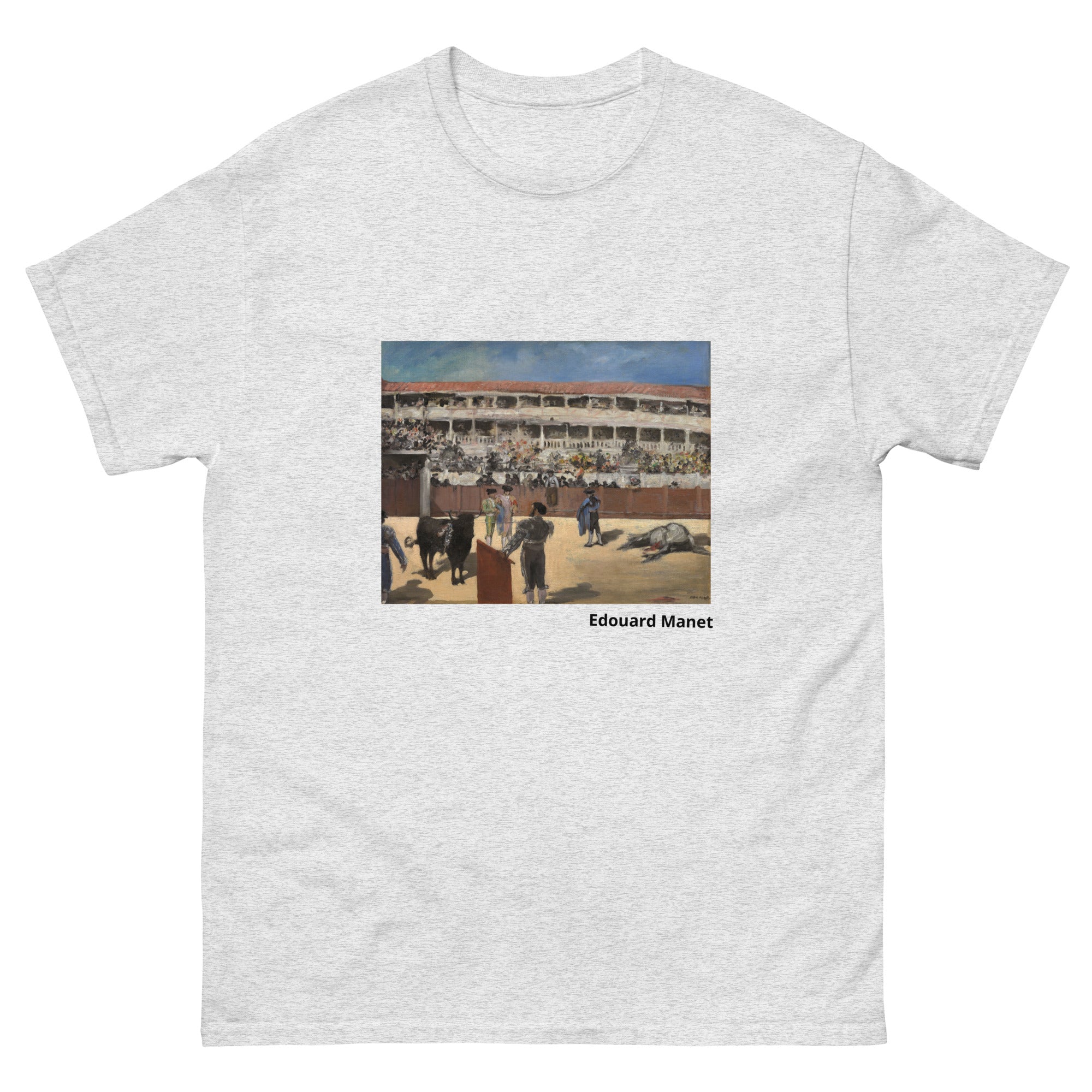 Unisex classic tee featuring Manet's dramatic impressionist painting of a Spanish bullfight