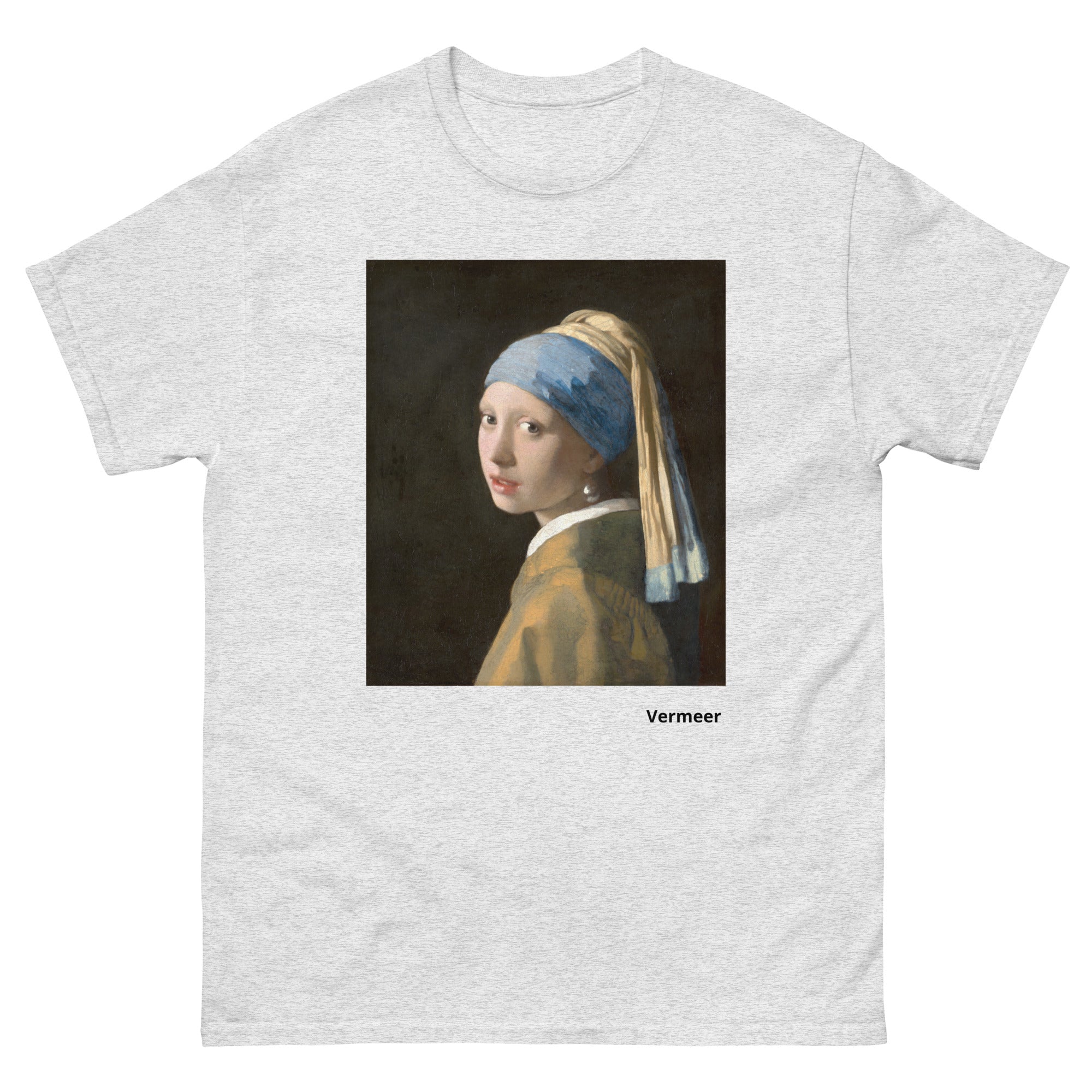 Unisex classic tee featuring Vermeer's iconic portrait Girl with a Pearl Earring