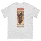 Unisex classic tee featuring Mucha's Art Nouveau theatre poster for Shakespeare's Hamlet