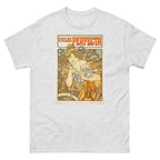 Unisex classic tee featuring Mucha's Art Nouveau Cycles Perfecta bicycle advertising poster