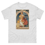 Unisex classic tee featuring Mucha's Art Nouveau Chocolat Idéal hot chocolate advertising poster