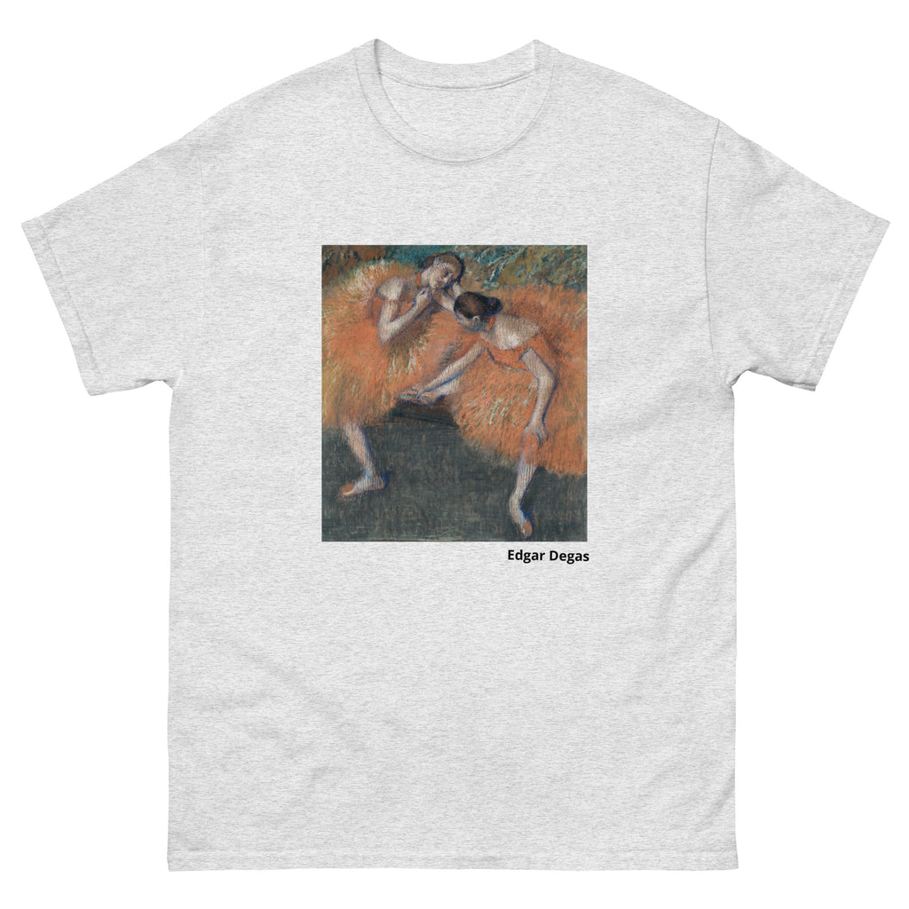 Unisex classic tee featuring Degas's impressionist painting of two ballet dancers rehearsing