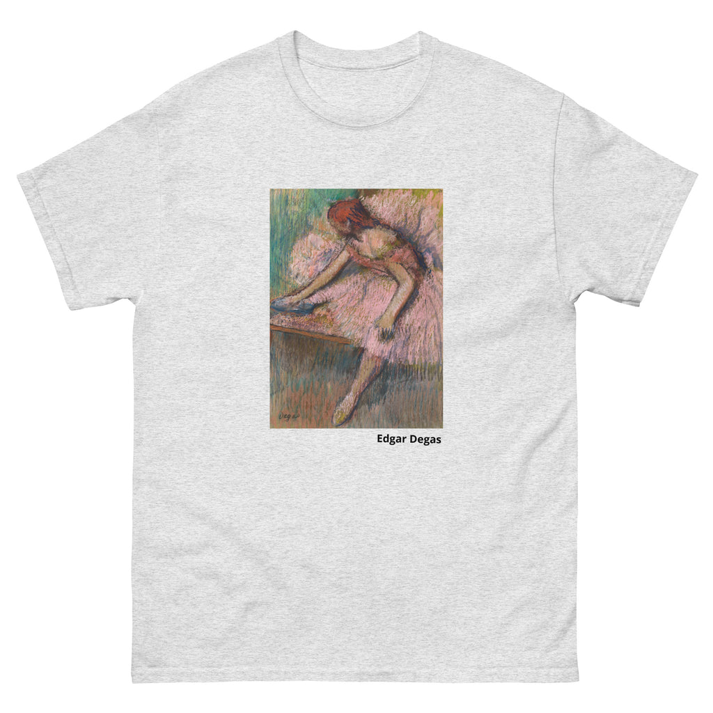 Unisex classic tee featuring Degas's impressionist painting of a ballet dancer in pink tutu