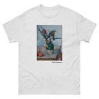 Unisex classic tee featuring Cézanne's post-impressionist still life of tulips in a vase