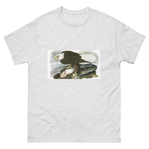 Unisex classic tee featuring Audubon's detailed naturalist illustration of a white-headed eagle