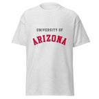 Unisex classic tee featuring University of Arizona name and branding in cardinal and navy
