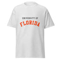 Unisex classic tee featuring University of Florida name and branding in orange and blue