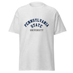 Unisex classic tee featuring Penn State University name and branding in navy and white