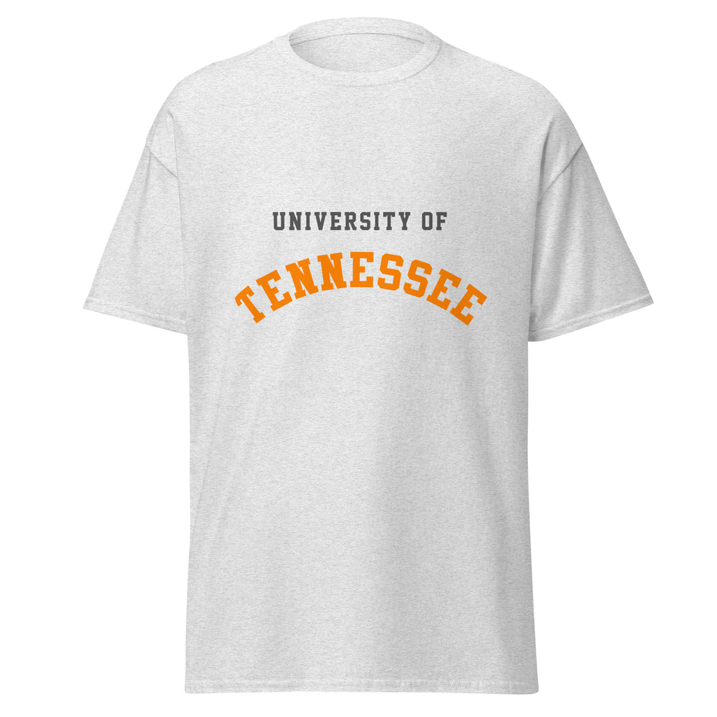 Unisex classic tee featuring University of Tennessee name and branding in orange and white