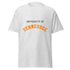 Unisex classic tee featuring University of Tennessee name and branding in orange and white