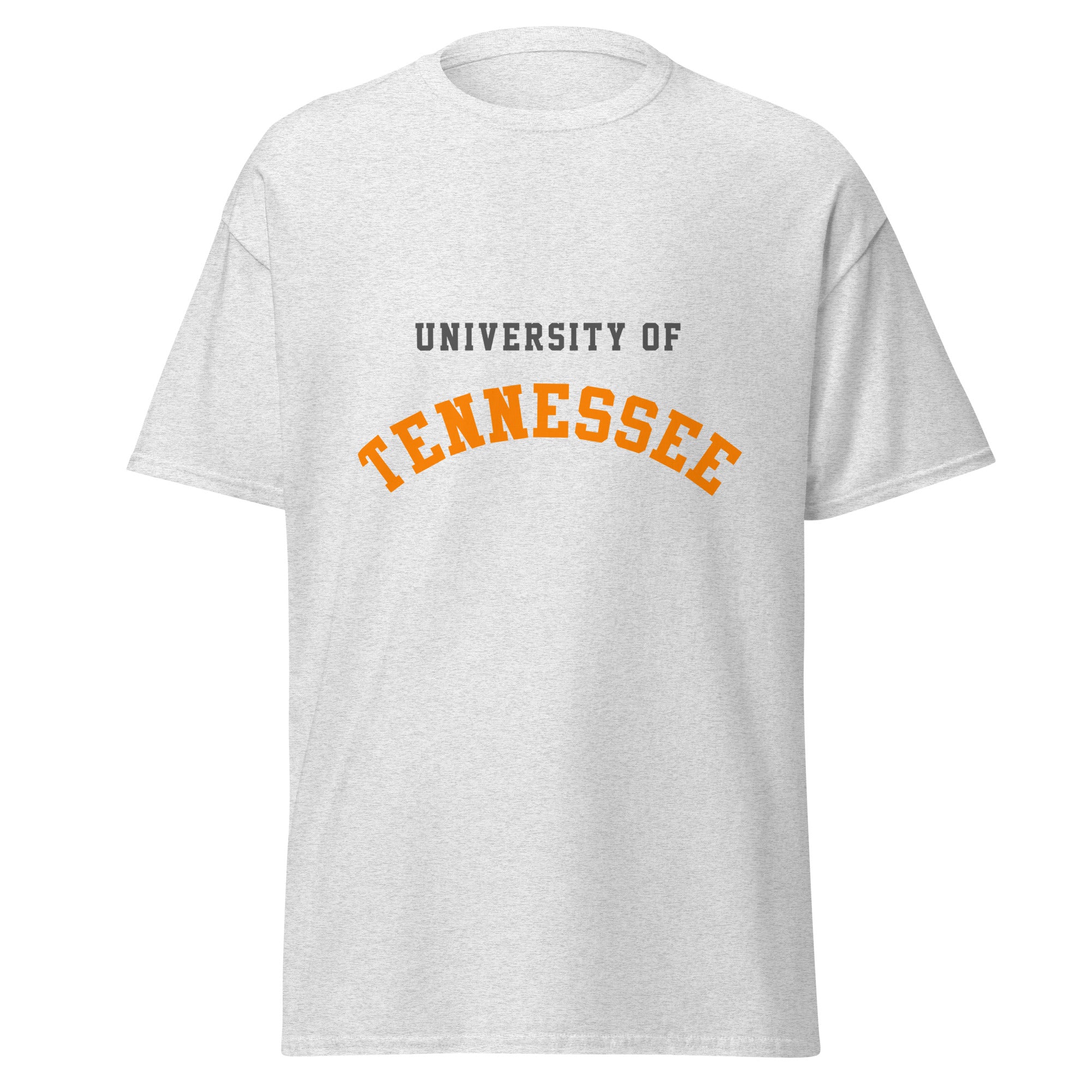 Unisex classic tee featuring University of Tennessee name and branding in orange and white