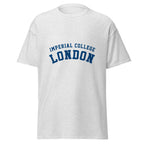 Unisex navy blue t-shirt featuring Imperial College London logo printed across the front chest