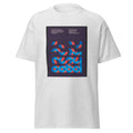 Unisex heather gray t-shirt featuring vintage Cobol poster artwork printed across the front