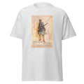 Unisex heather gray t-shirt featuring vintage France Infantry WWI poster artwork printed across the front