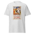 Unisex black t-shirt featuring vintage US Navy Recruiting poster artwork printed across the front