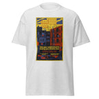 Unisex black t-shirt featuring vintage New York Cleanliness poster artwork printed across the front