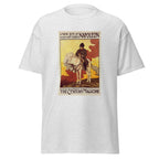 Unisex black t-shirt featuring vintage Life of Napoleon poster artwork printed across the front