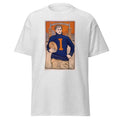 Unisex black t-shirt featuring vintage Illinois College Football Vintage poster artwork printed across the front