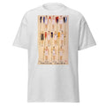 Unisex heather gray t-shirt featuring vintage College Rowing Vintage poster artwork printed across the front