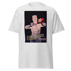 Unisex black t-shirt featuring vintage STD Vintage poster artwork printed across the front
