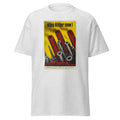 Unisex black t-shirt featuring vintage Stop Hitler poster artwork printed across the front