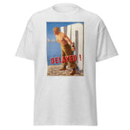 Unisex black t-shirt featuring vintage VD Delayed Vintage poster artwork printed across the front