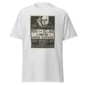 Unisex black t-shirt featuring vintage Trade Unionists Unite poster artwork printed across the front