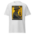 Unisex heather gray t-shirt featuring vintage German Military WWI poster artwork printed across the front