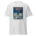 Unisex black t-shirt featuring vintage Signal Corps Recruiting poster artwork printed across the front