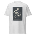 Unisex heather gray t-shirt featuring vintage Anti War Vintage poster artwork printed across the front
