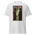 Unisex black t-shirt featuring vintage Ford Dole poster artwork printed across the front