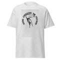 Unisex black t-shirt featuring vintage Young Americans for Freedom poster artwork printed across the front