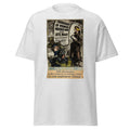 Unisex black t-shirt featuring vintage Women War Recruitment poster artwork printed across the front