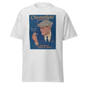 Unisex heather gray t-shirt featuring vintage Chesterfields Vintage poster artwork printed across the front