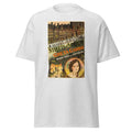 Unisex heather gray t-shirt featuring vintage Greta Garbo Streets of Sorrow poster artwork printed across the front