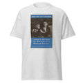 Unisex black t-shirt featuring vintage Children Evacuees WWII poster artwork printed across the front