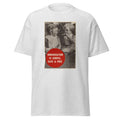 Unisex heather gray t-shirt featuring vintage Immunisation Vintage poster artwork printed across the front