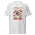 Unisex black t-shirt featuring vintage Reinforce Childrens Clothes poster artwork printed across the front