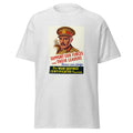 Unisex heather gray t-shirt featuring vintage War Savings Certificates poster artwork printed across the front