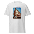 Unisex black t-shirt featuring vintage Give Them Wings Vintage poster artwork printed across the front