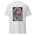 Unisex heather gray t-shirt featuring vintage WWII Allies poster artwork printed across the front