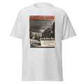 Unisex black t-shirt featuring vintage Norwegian Sailors poster artwork printed across the front
