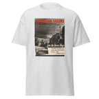 Unisex black t-shirt featuring vintage Norwegian Sailors poster artwork printed across the front